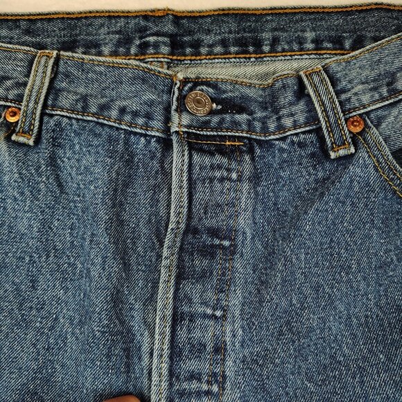 Levi's 501 Button Fly Jeans Mens 36x30 Straight Leg Red Tab - Picture 4 of 9